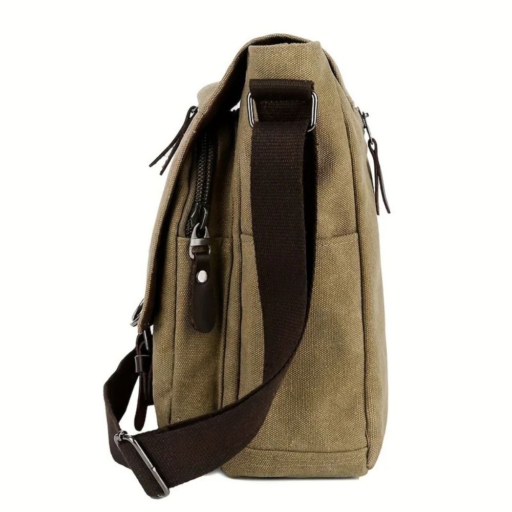 Bandolera de lona estilo mensajero para hombre