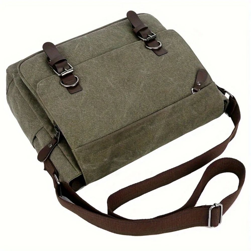 Bandolera de lona estilo mensajero para hombre