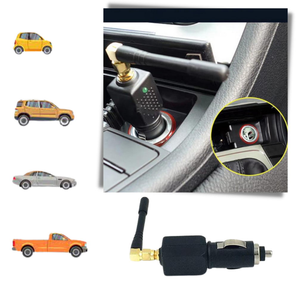 Bloqueador de señal GPS portátil para coche con alimentación por mechero 12 V