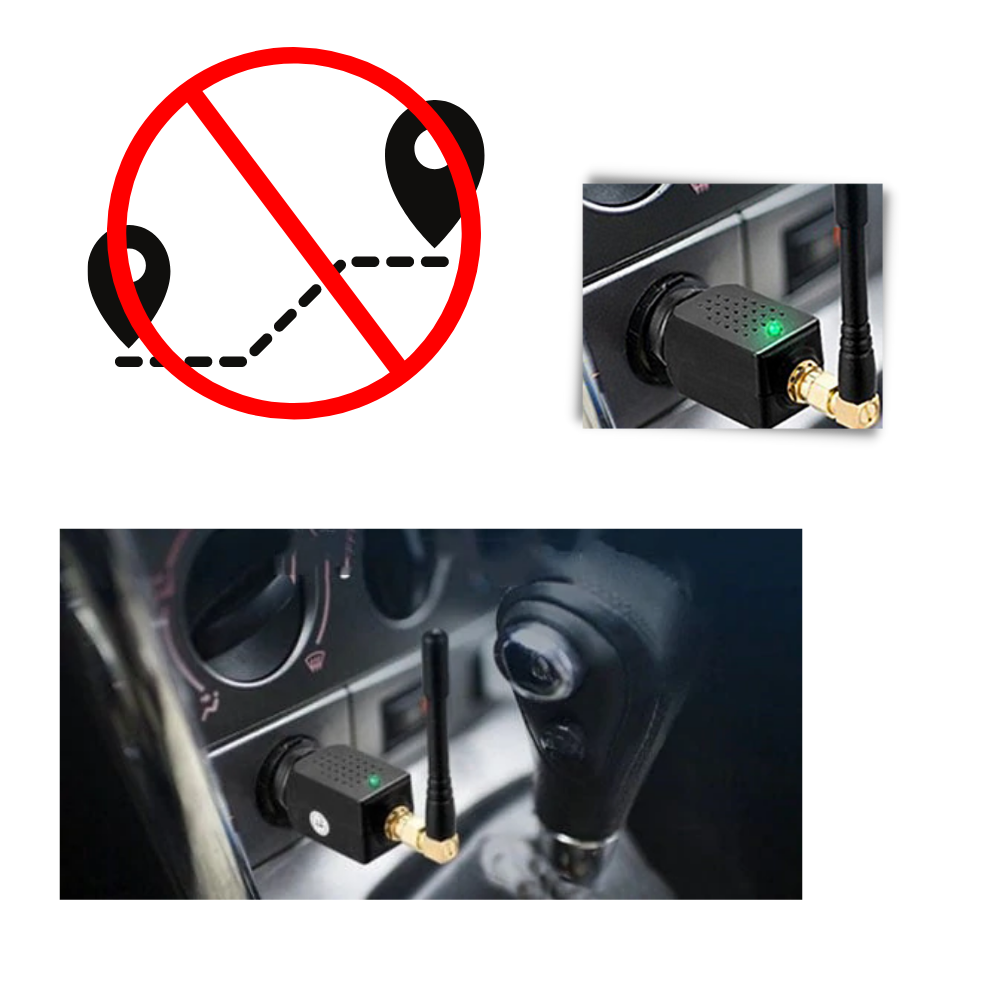 Bloqueador de señal GPS portátil para coche con alimentación por mechero 12 V