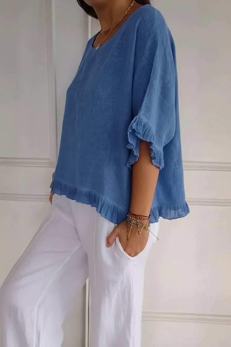 Blusa de mujer con volantes: estilo sin esfuerzo