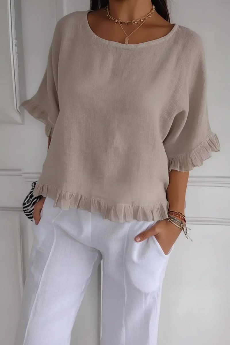 Blusa de mujer con volantes: estilo sin esfuerzo