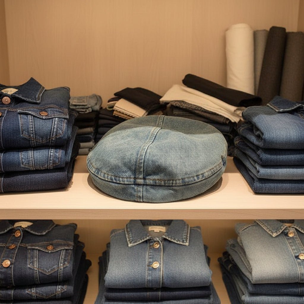 Boina de denim vintage para mujer con estilo retro atemporal