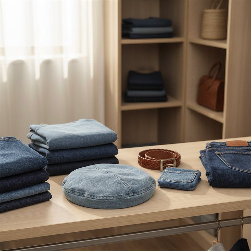 Boina de denim vintage para mujer con estilo retro atemporal