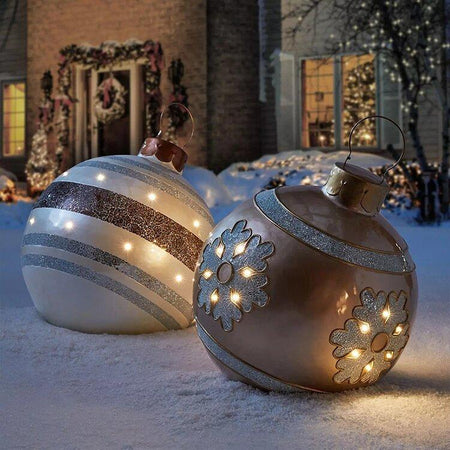 Bola inflable decorada de PVC para exterior de Navidad