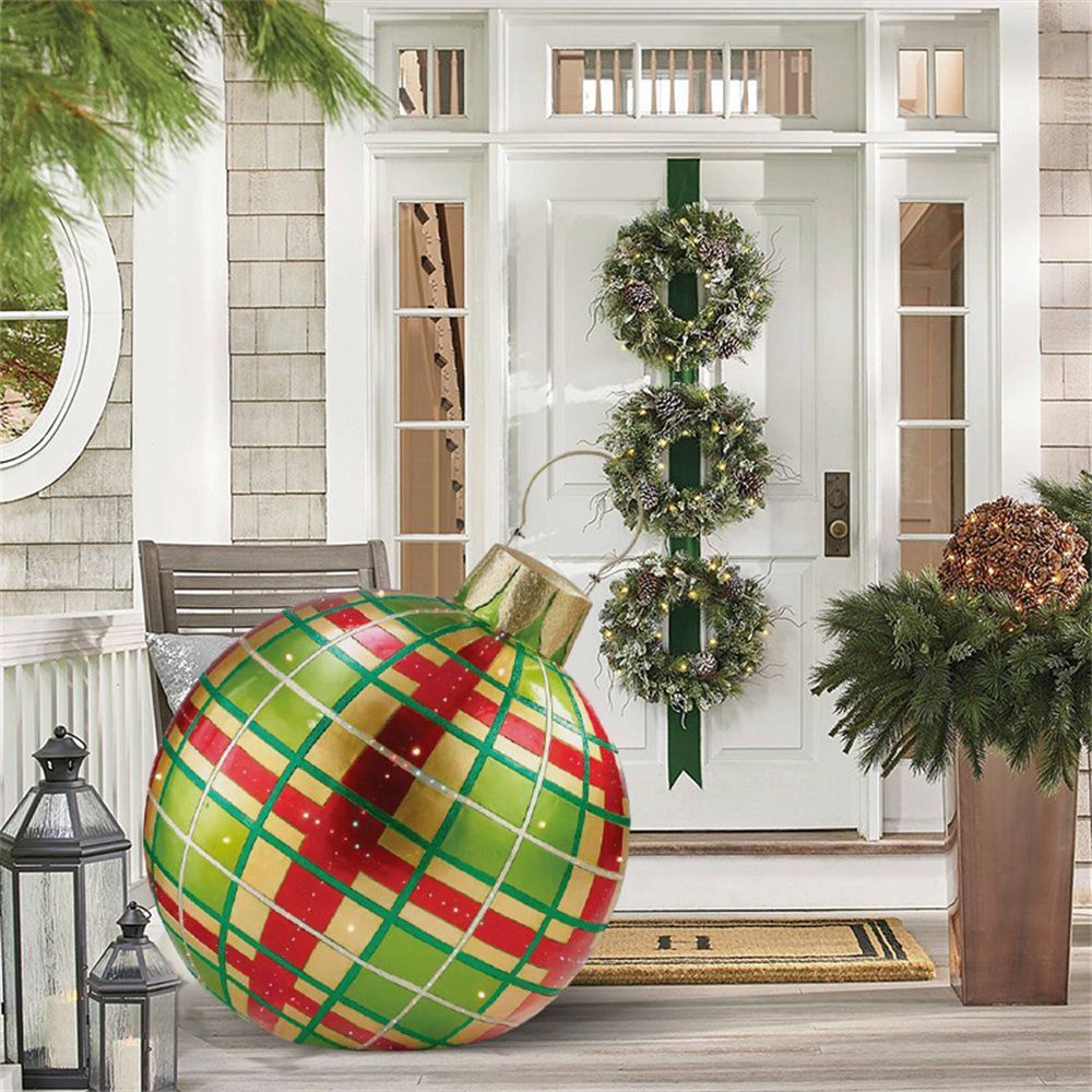 Bola inflable decorada de PVC para exterior de Navidad