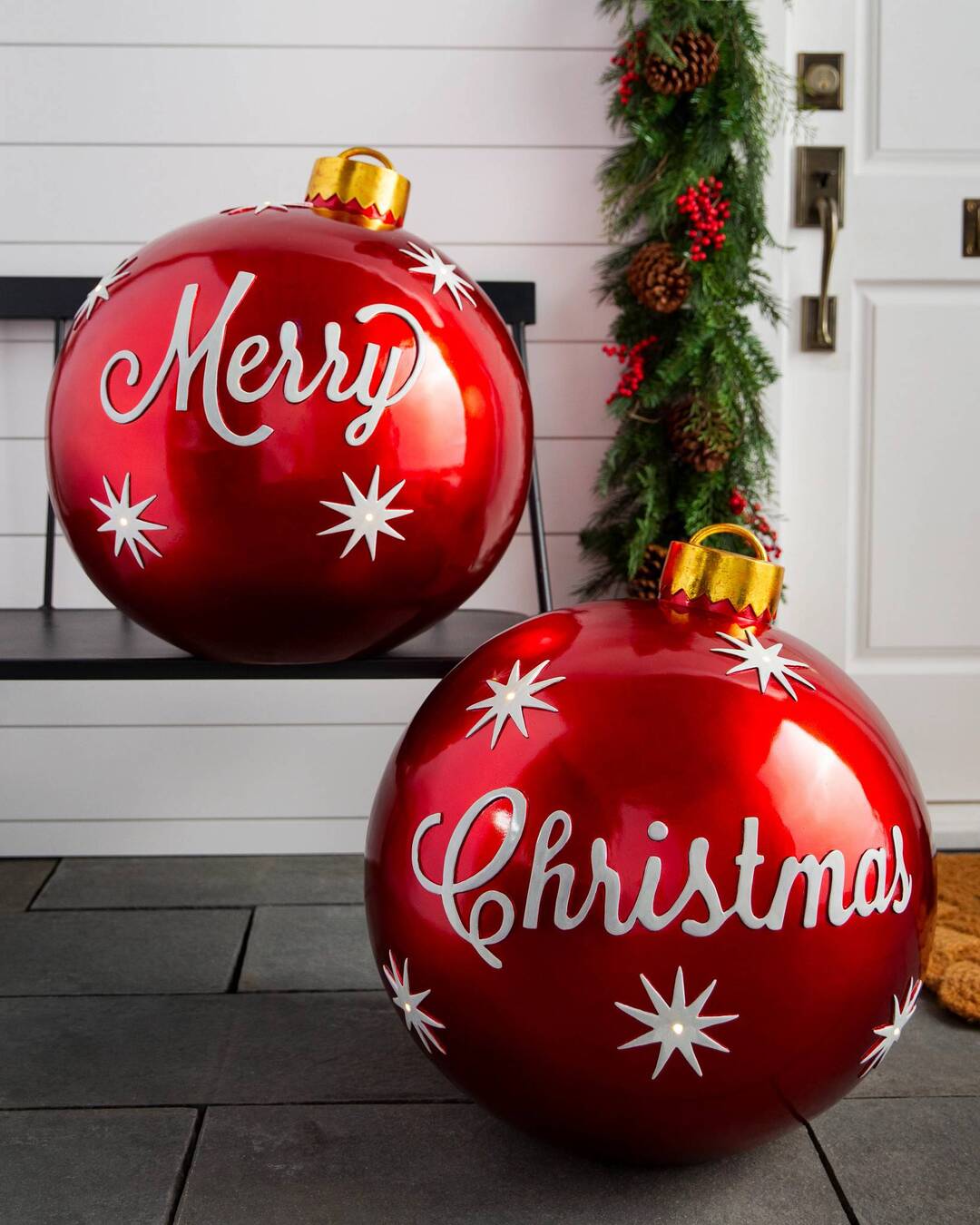 Bola inflable decorada de PVC para exterior de Navidad