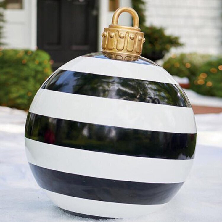 Bola inflable decorada de PVC para exterior de Navidad