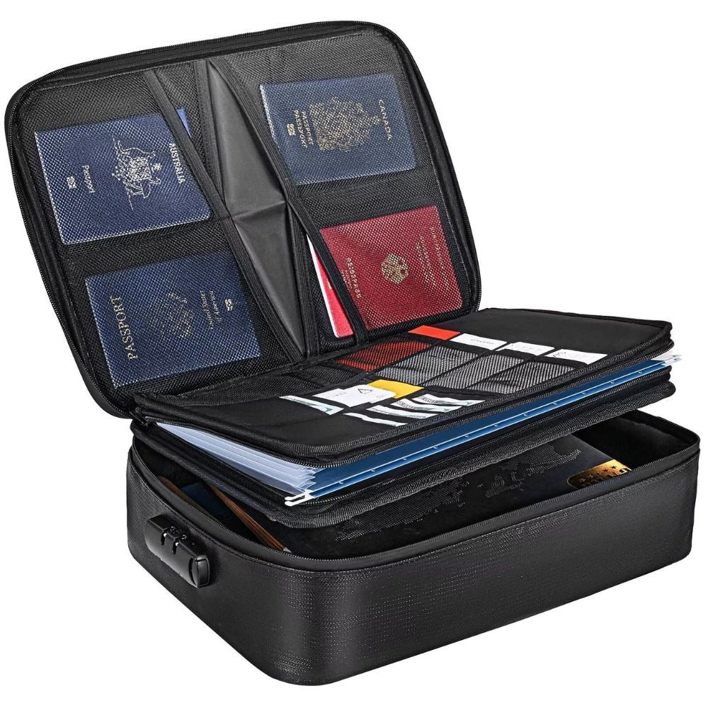 Bolsa ignífuga e impermeable para documentos y efectivo