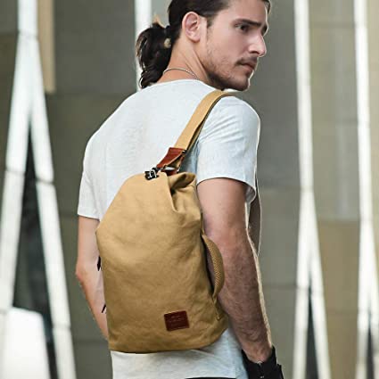 Bolso bandolera de lona resistente al agua con bolsillo antirrobo – MultiWear