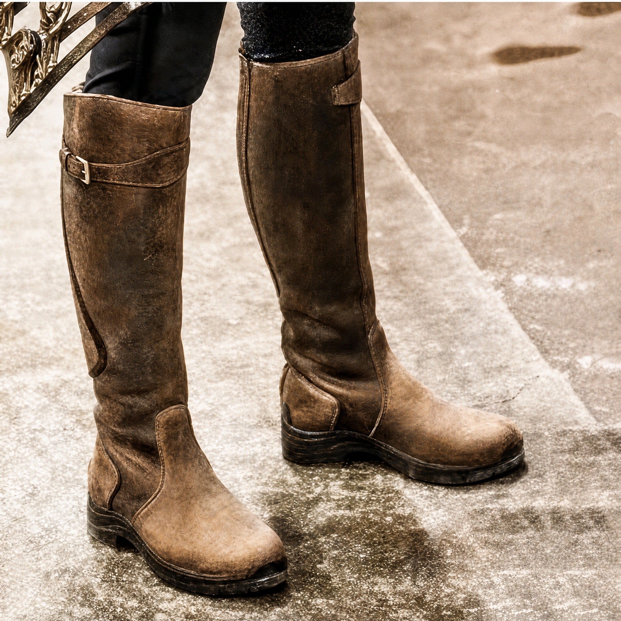 Botas de invierno de montar impermeables de piel