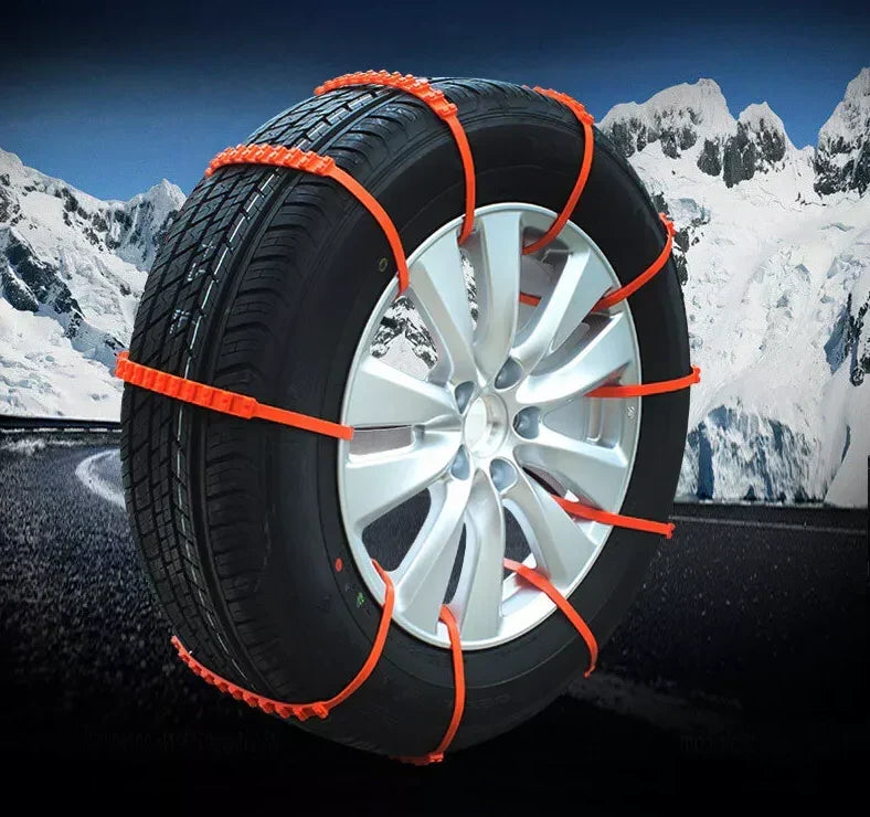 Cadenas de nieve reutilizables antideslizantes para coche