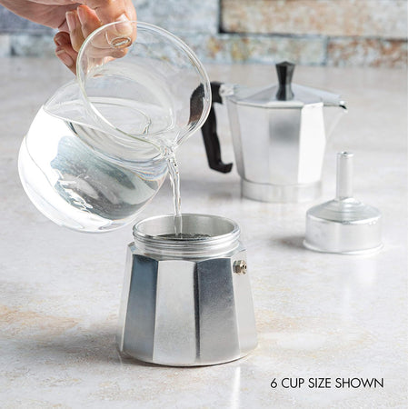 Cafetera Moka Clásica de Fogón para Café Espresso Italiano y Cubano