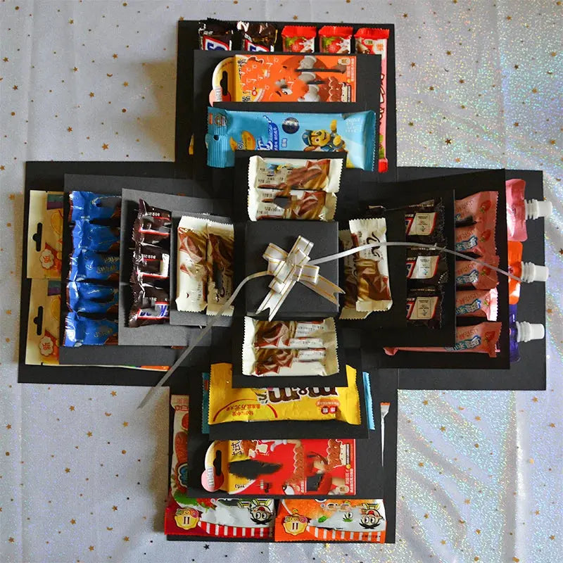 Caja explosiva regalo personalizada con compartimento secreto y 8 mariposas gratis