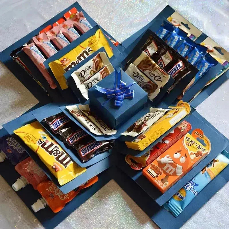 Caja explosiva regalo personalizada con compartimento secreto y 8 mariposas gratis