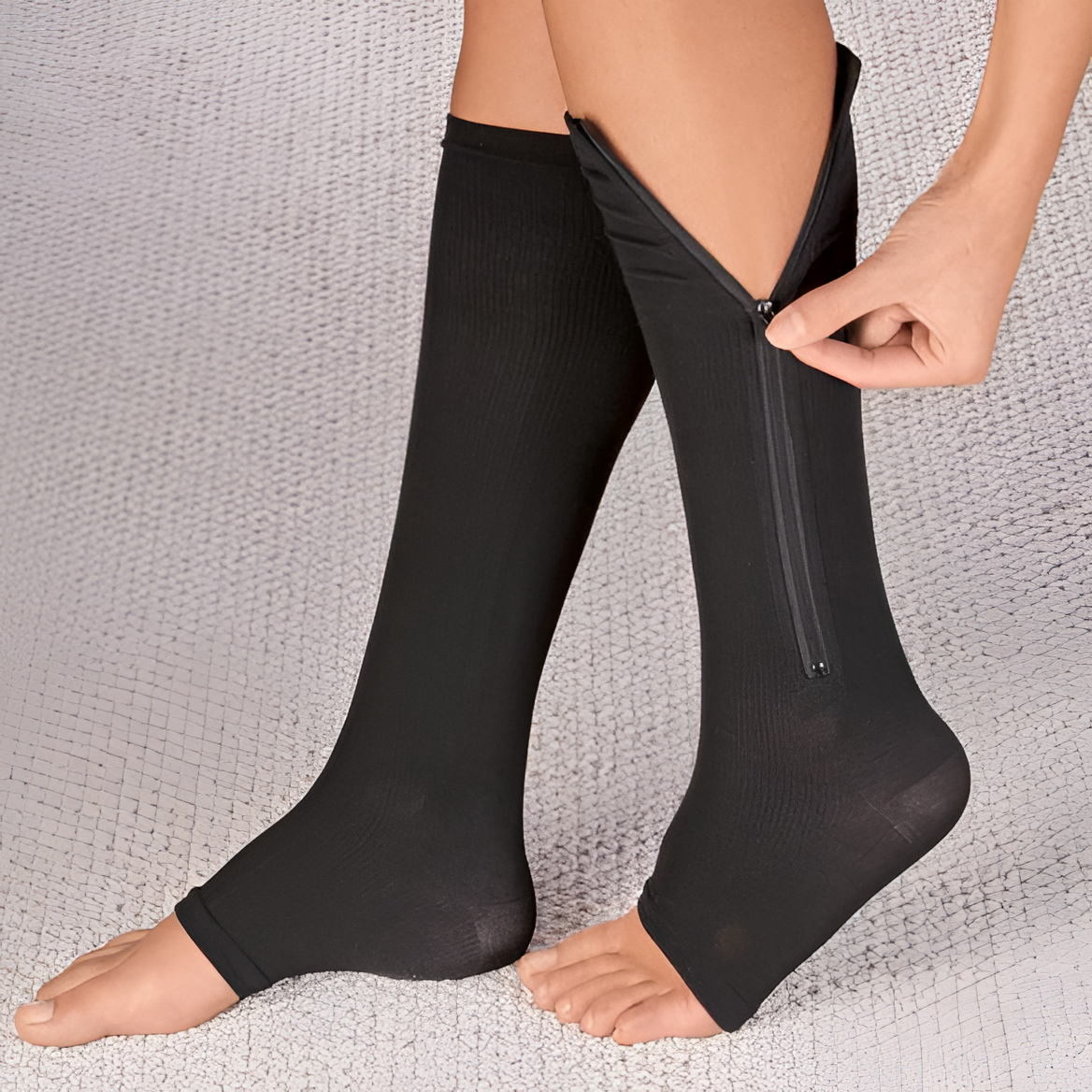 Calcetines de compresión con cremallera 20-30 mmHg