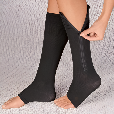 Calcetines de compresión con cremallera 20-30 mmHg