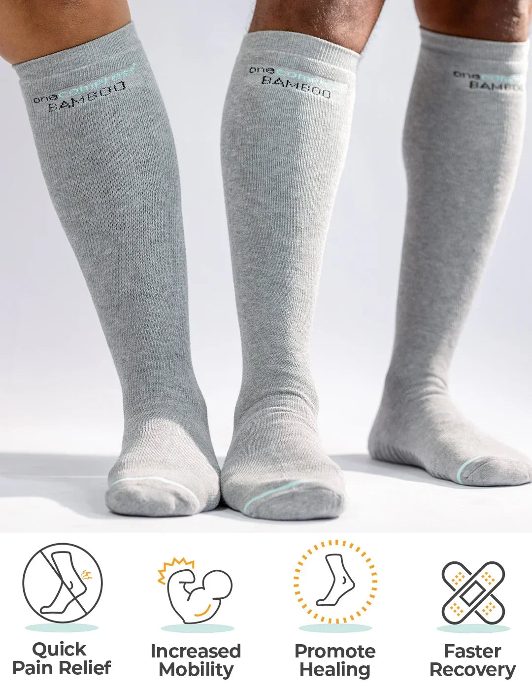 Calcetines de compresión de bambú para comodidad y soporte de piernas todo el día