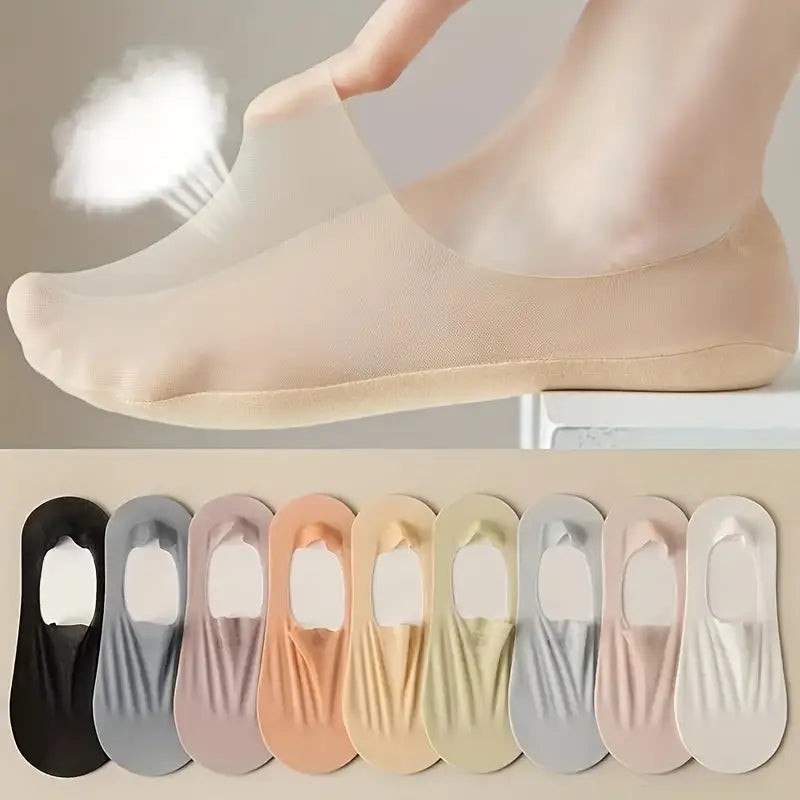 Calcetines tobilleros para mujer - Diseño transpirable y antideslizante