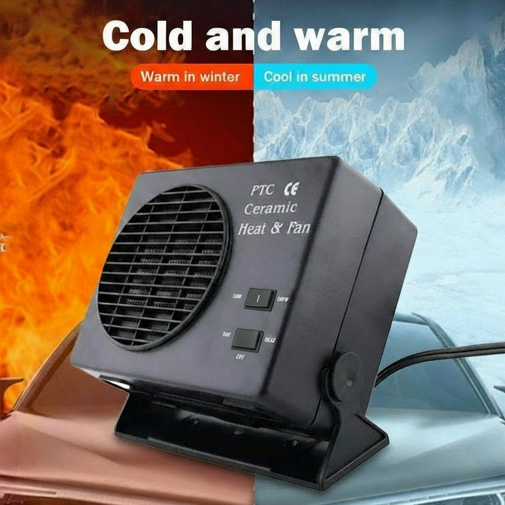 Calefactor cerámico para coche 12 V | 150 W-300 W | Desempañador portátil con termostato automático