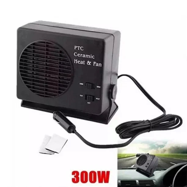 Calefactor cerámico para coche 12 V | 150 W-300 W | Desempañador portátil con termostato automático