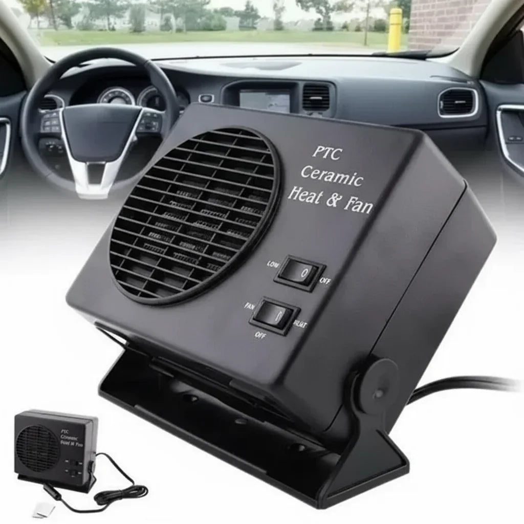 Calefactor cerámico para coche 12 V | 150 W-300 W | Desempañador portátil con termostato automático