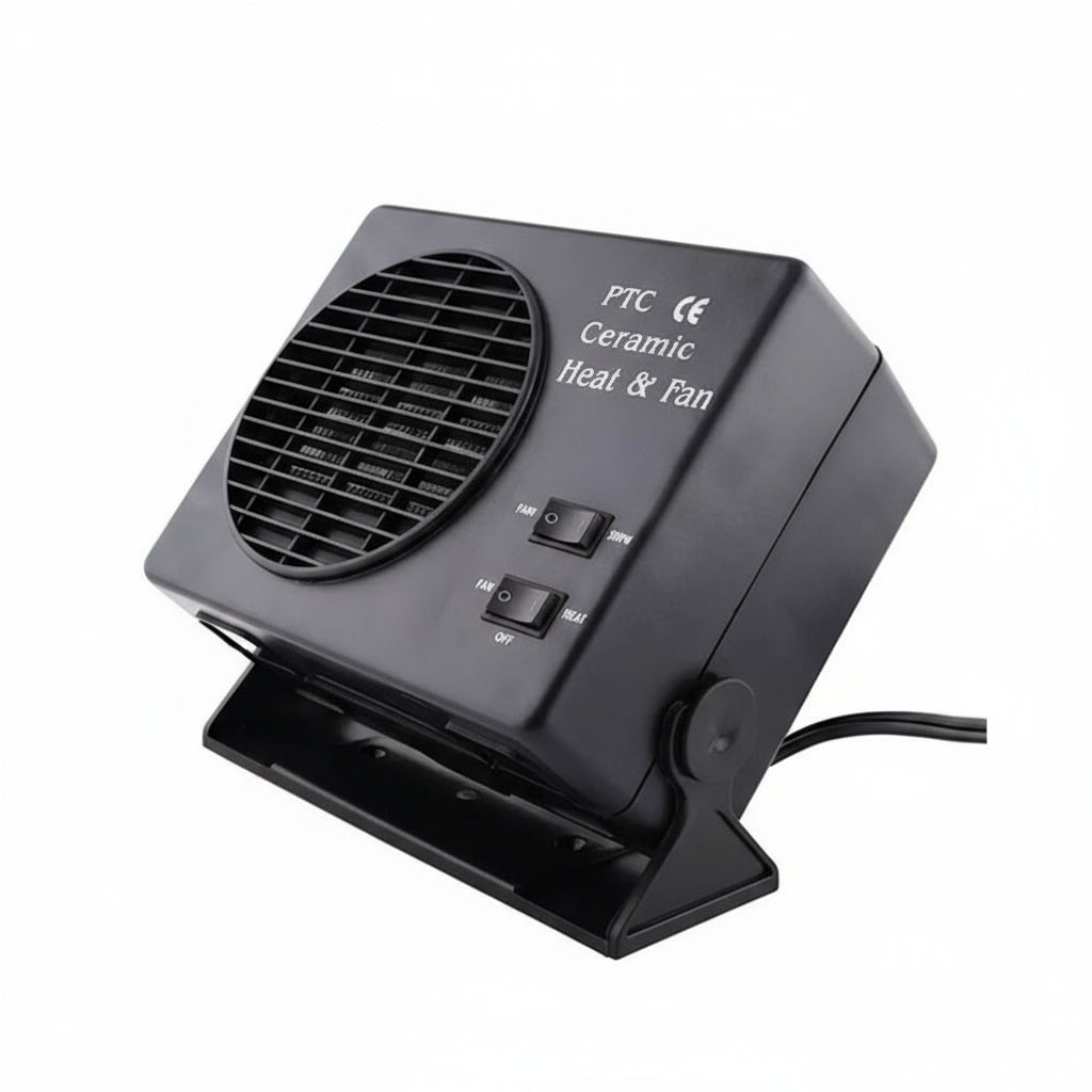 Calefactor cerámico para coche 12 V | 150 W-300 W | Desempañador portátil con termostato automático