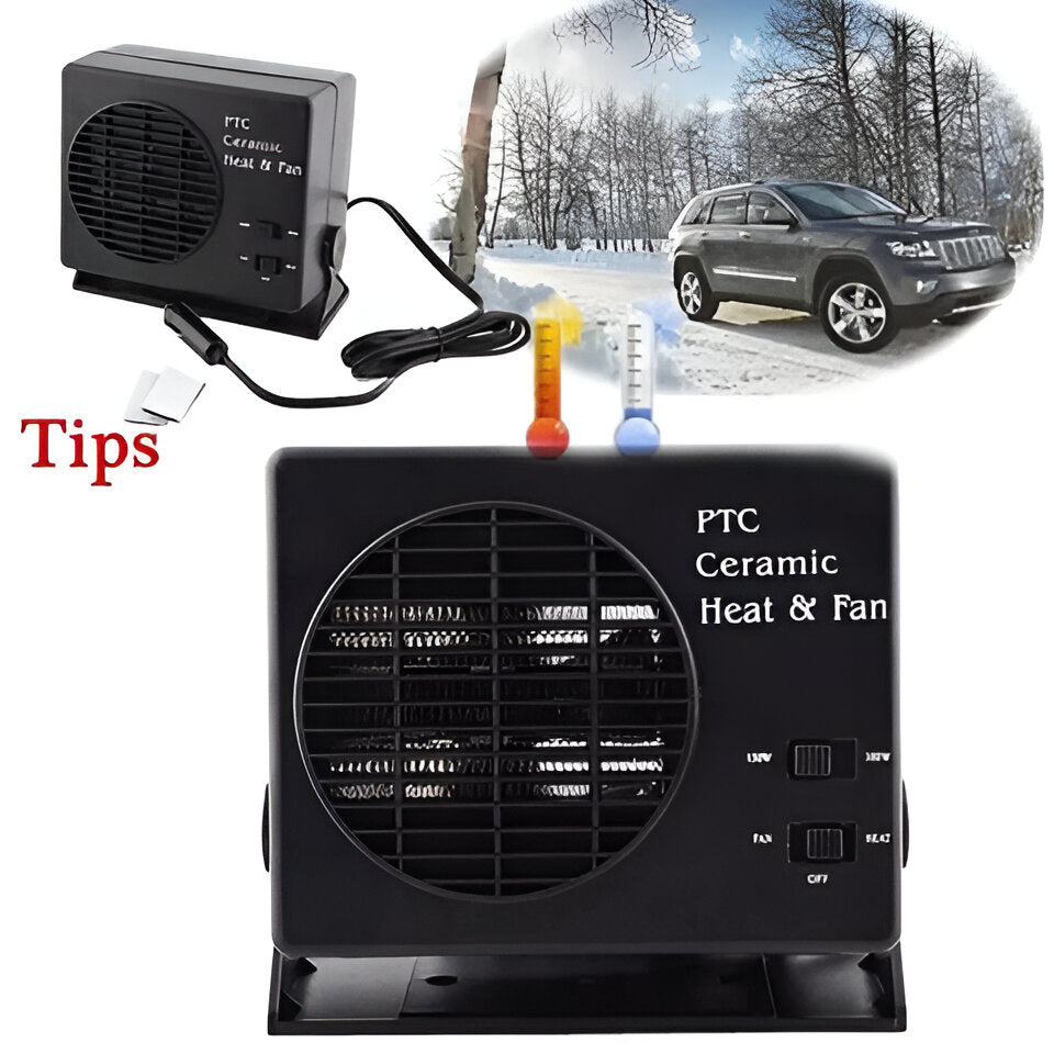 Calefactor cerámico para coche de 12 V - Desempañador y calentador portátil