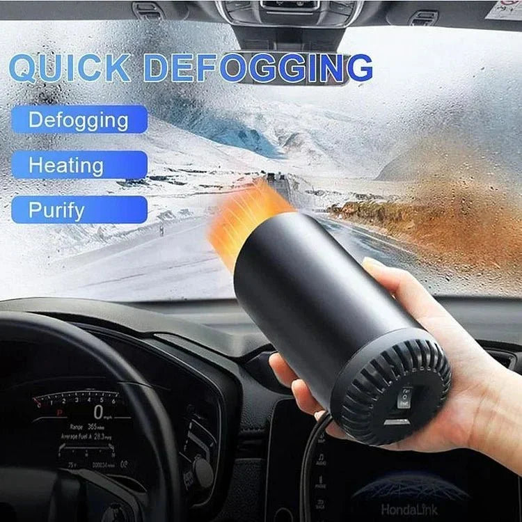 Calefactor de coche con desempañador y soporte para vaso
