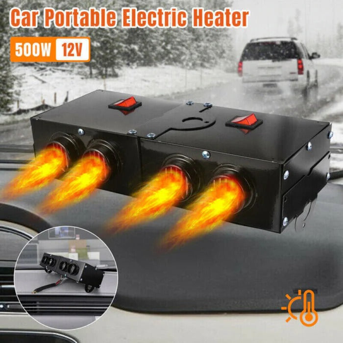 Calefactor eléctrico de coche de 500 W con calentamiento rápido y ventilador