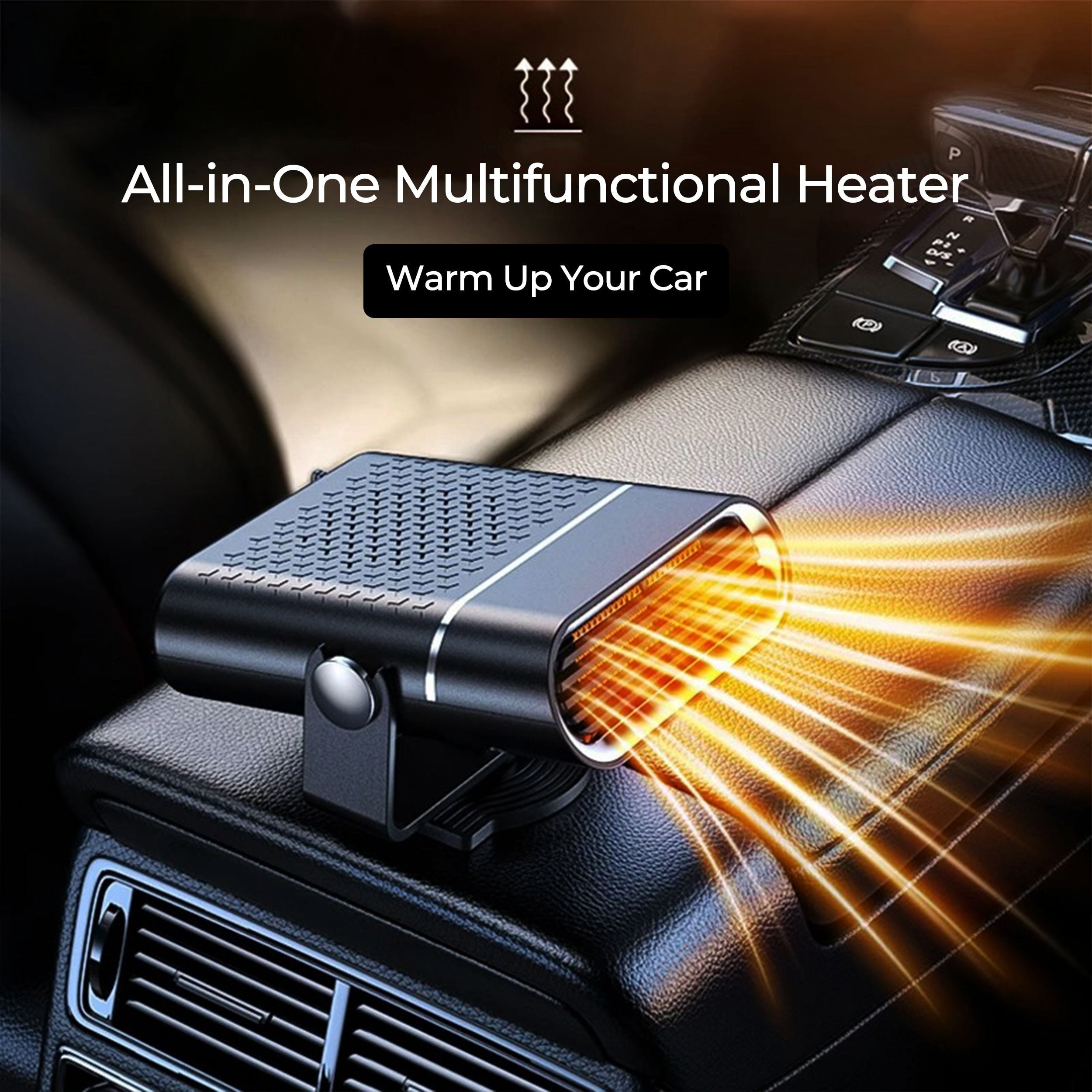 Calefactor portátil para coche con ventilador de 12 V y desempañado rápido