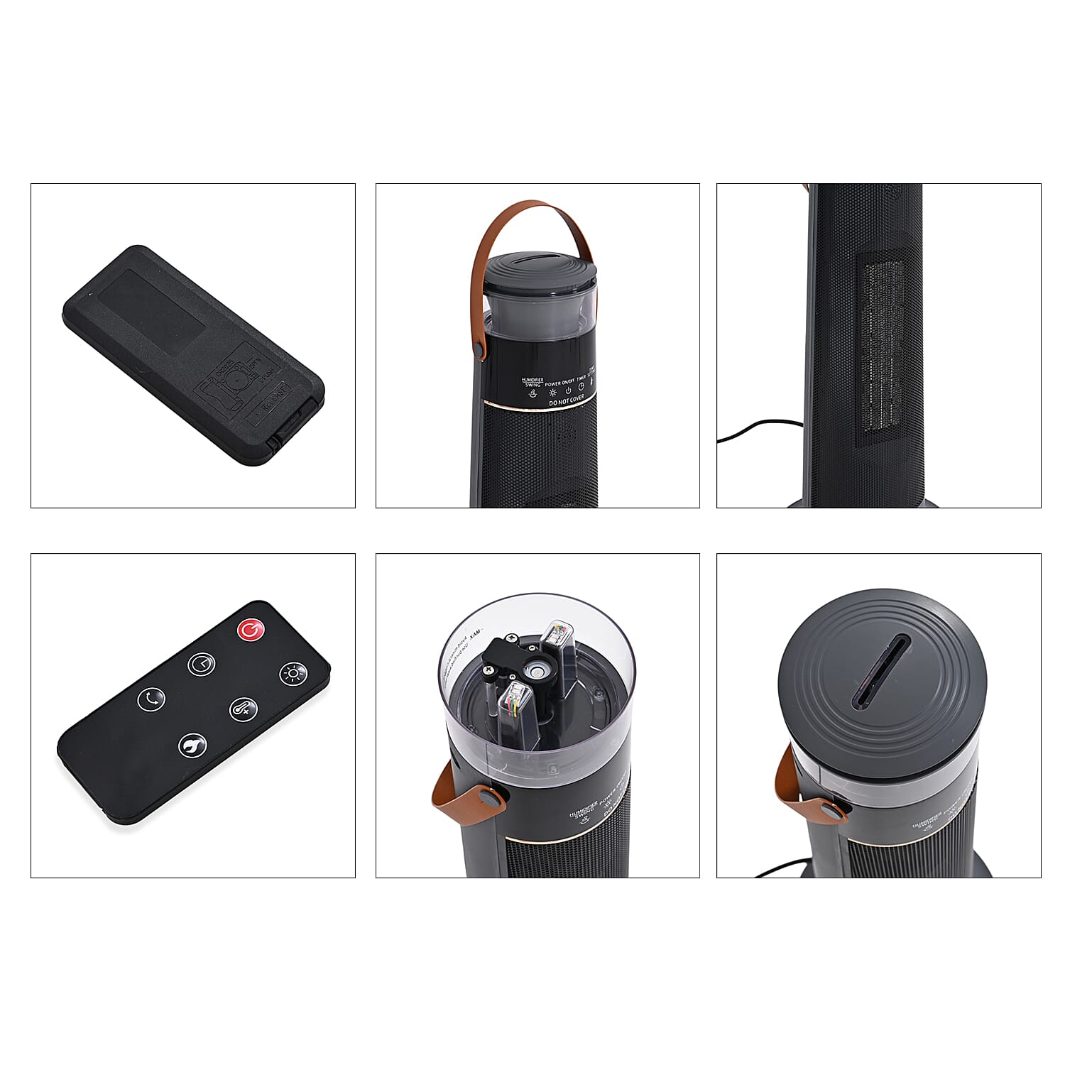 Calefactor y humidificador PTC 4 en 1 Bliss & Beyond 1100-2000 W negro
