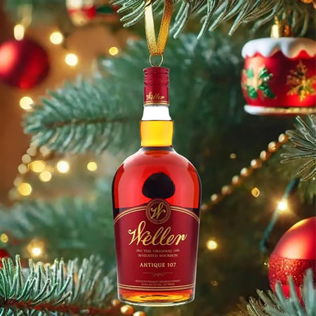 Calendario de adviento de whisky y bourbon con adornos de cuenta atrás