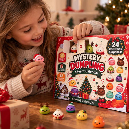 Calendario de Adviento Dumplings con 24 figuras squishy