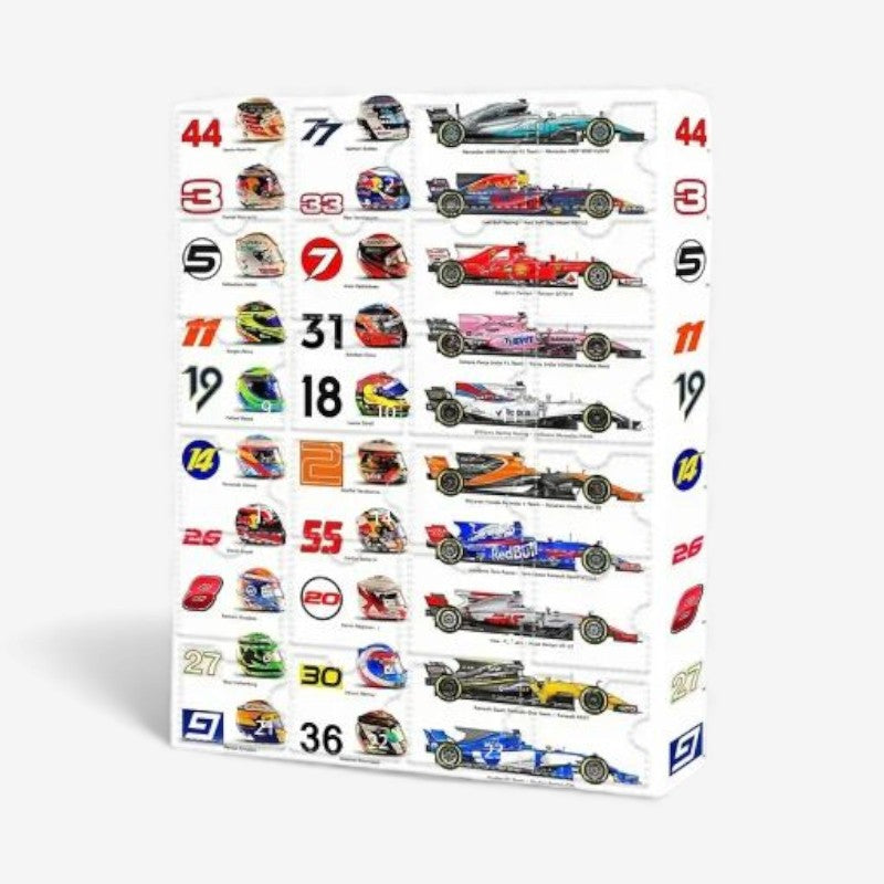 Calendario de adviento FastTrack con coches de carreras