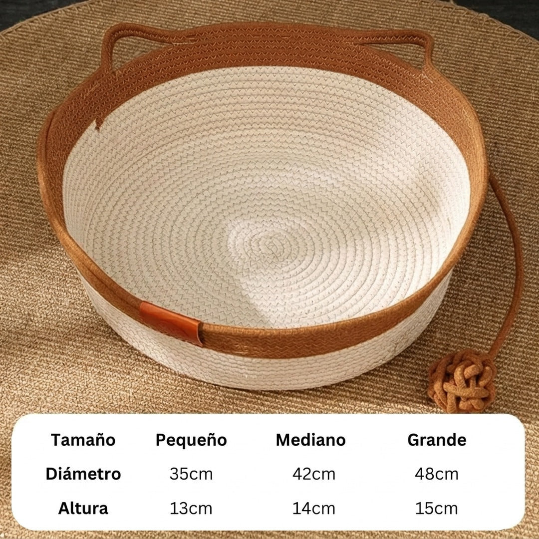 Cama para gatos de cuerda de algodón tejida a mano – DreamNest