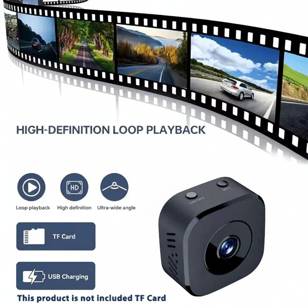 Cámara de seguridad inalámbrica HD 1080P con visión nocturna y soporte magnético, compacta de 71 g