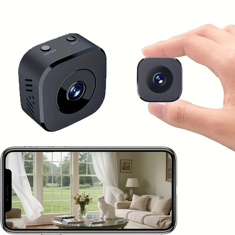 Cámara de seguridad inalámbrica HD 1080P con visión nocturna y soporte magnético, compacta de 71 g