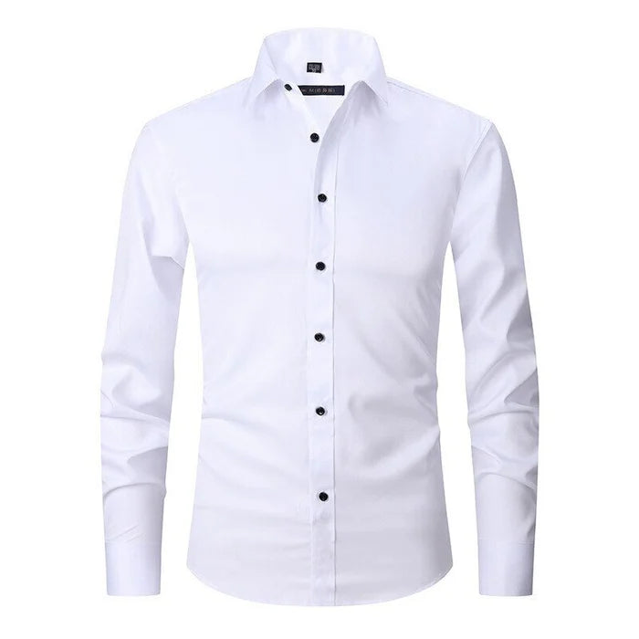 Camisa de vestir elástica de alto rendimiento para hombre