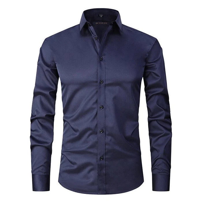 Camisa de vestir elástica de alto rendimiento para hombre