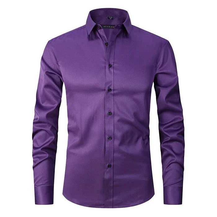 Camisa de vestir elástica de alto rendimiento para hombre