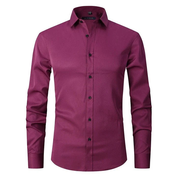 Camisa de vestir elástica de alto rendimiento para hombre
