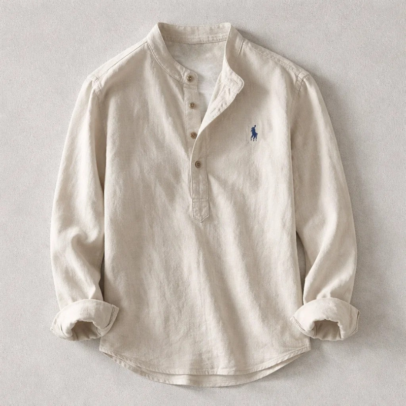 Camisa lavada para hombre de comodidad refinada