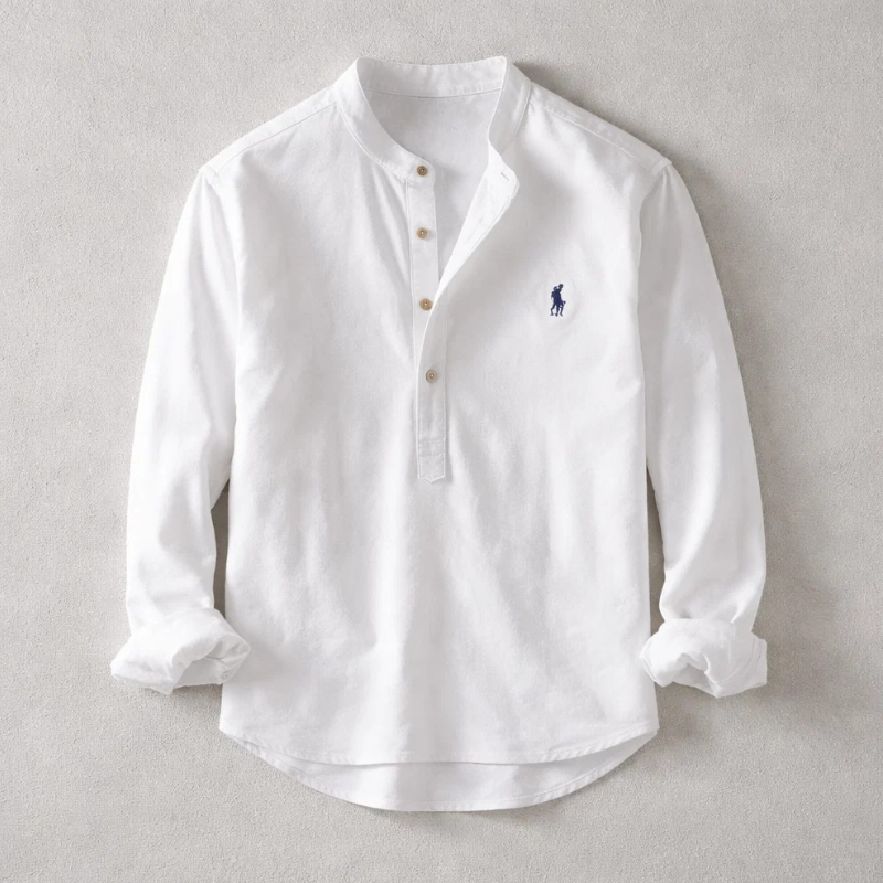 Camisa lavada para hombre de comodidad refinada