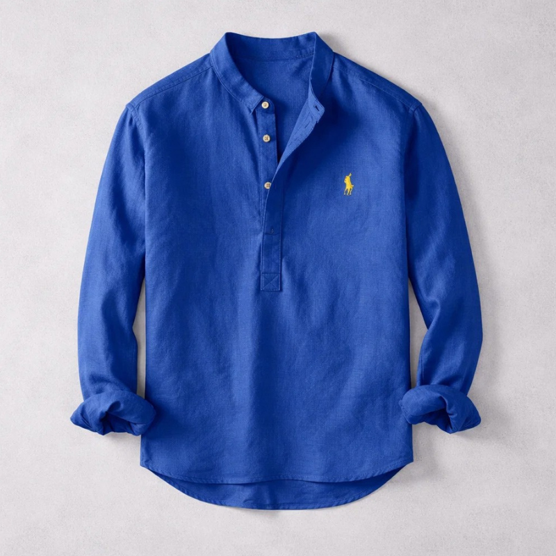Camisa lavada para hombre de comodidad refinada