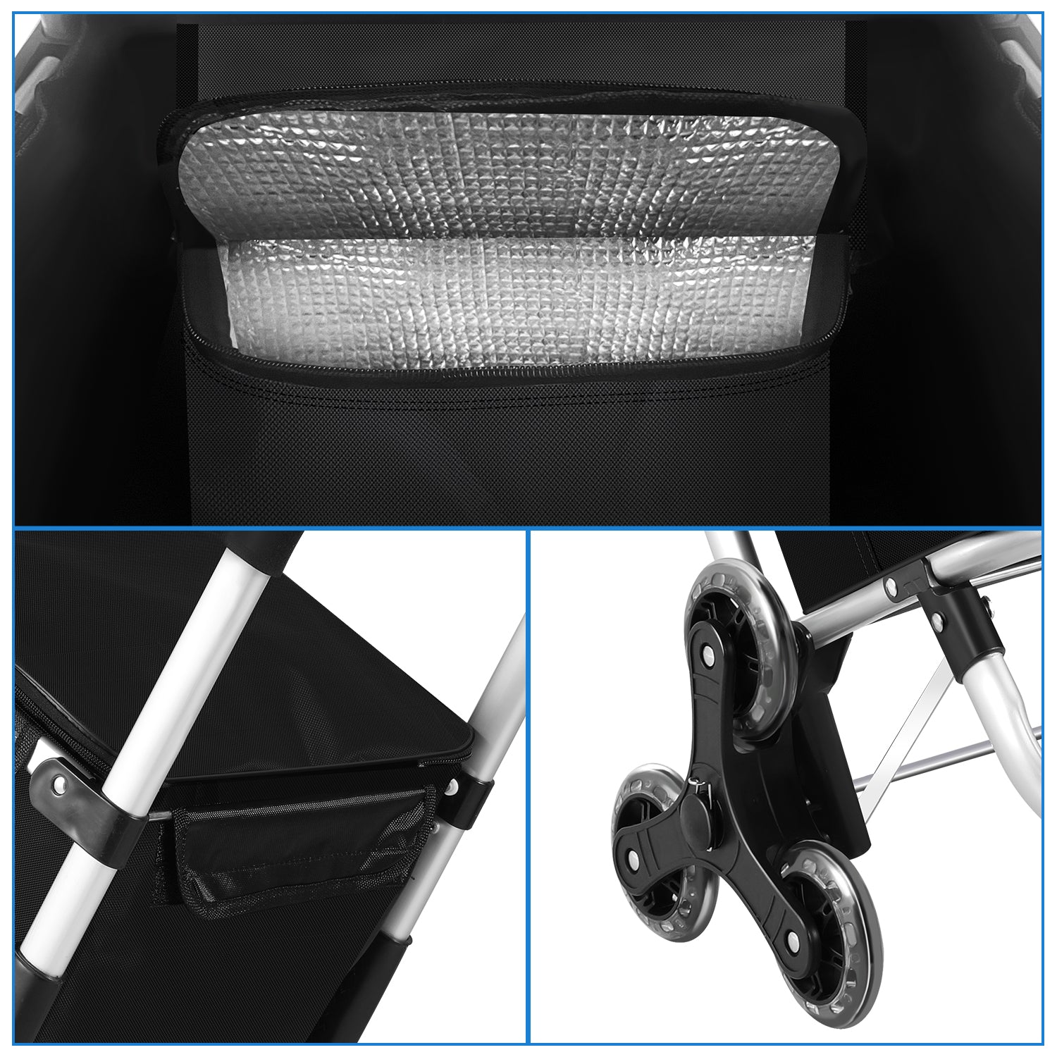Carrito de la compra plegable de 40 l