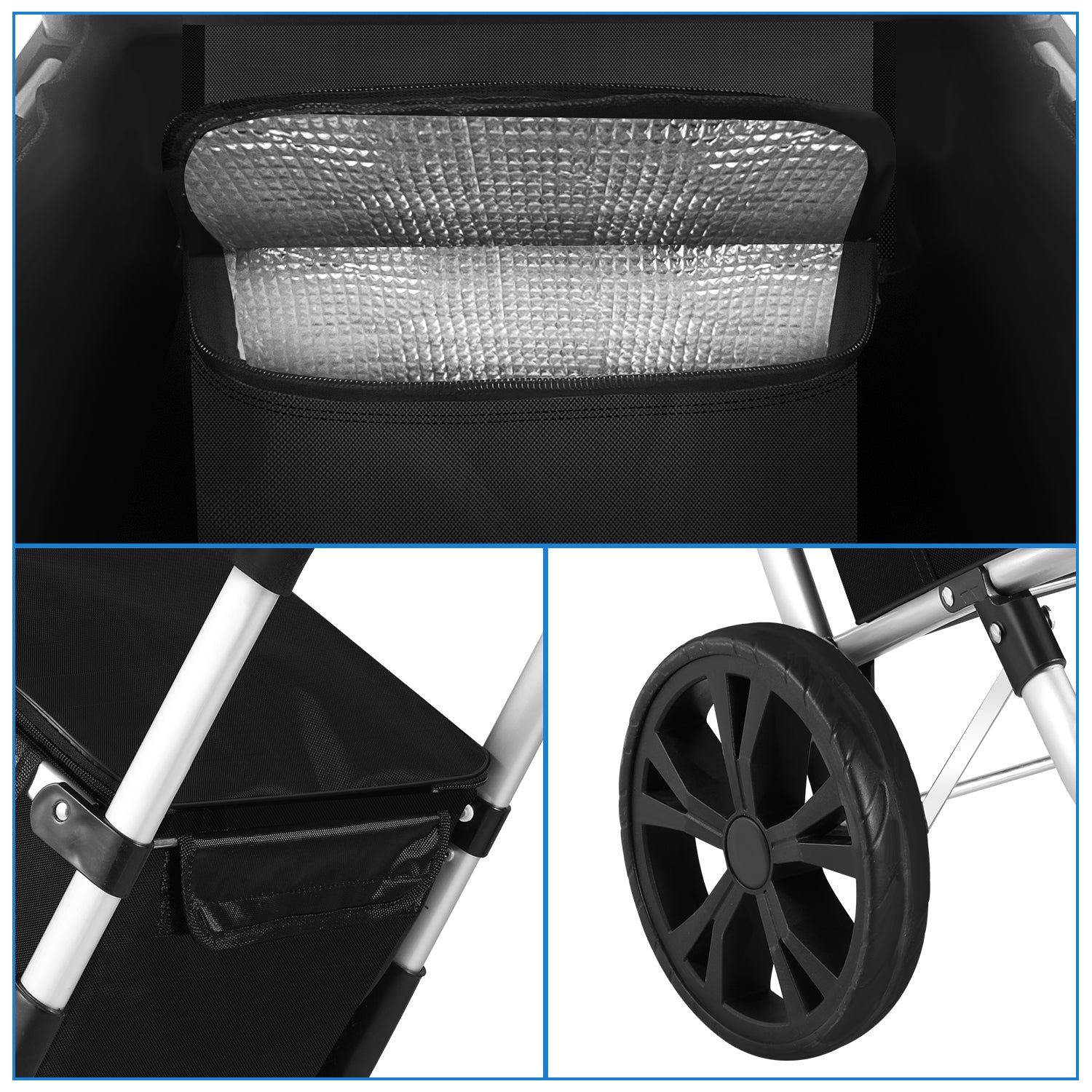 Carrito de la compra plegable de 40 l