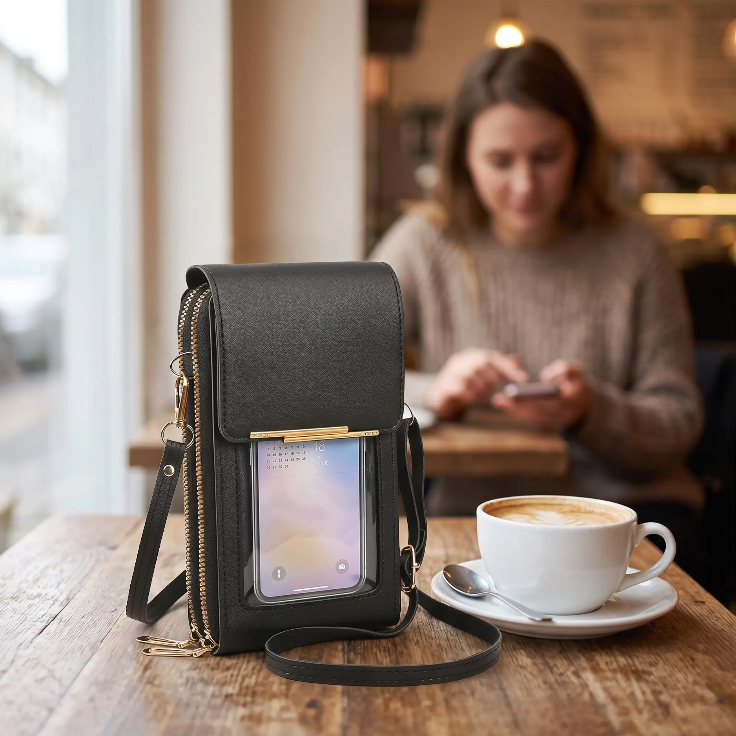 Cartera de móvil con protección RFID antirrobo