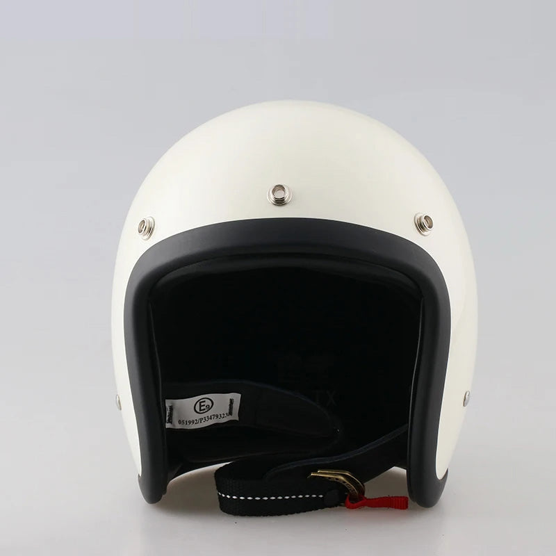 Casco de moto vintage de perfil bajo certificado DOT y ECE