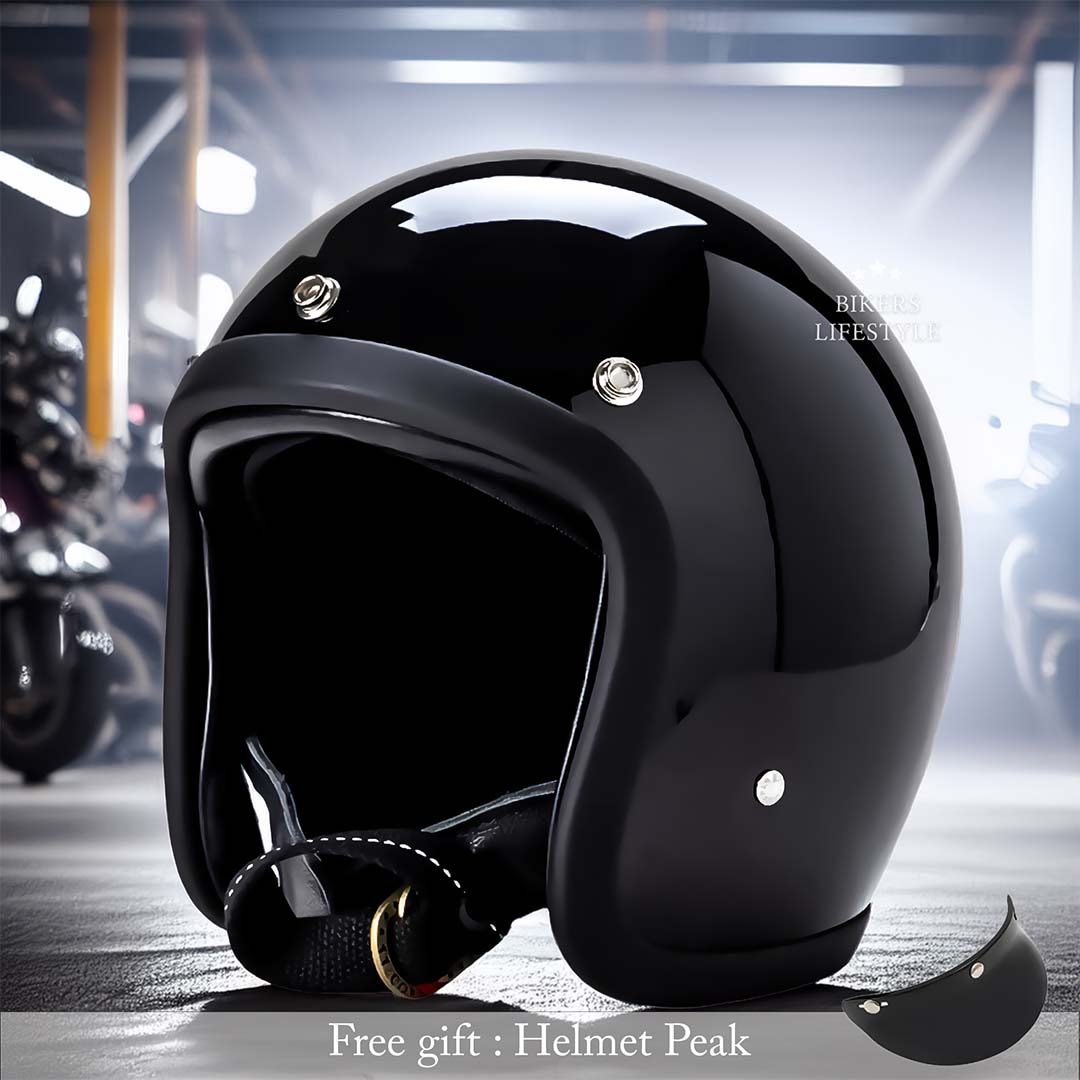 Casco de moto vintage de perfil bajo certificado DOT y ECE